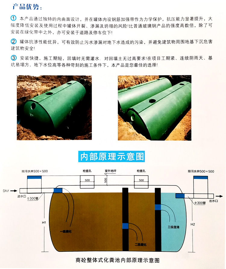 青云谱玻璃钢化粪池